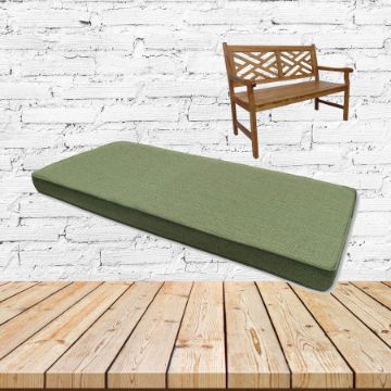 Sunbrella Canvas Fern Custom Outdoor Bench Cushion