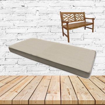 Sunbrella Canvas Flax Custom Outdoor Bench Cushion