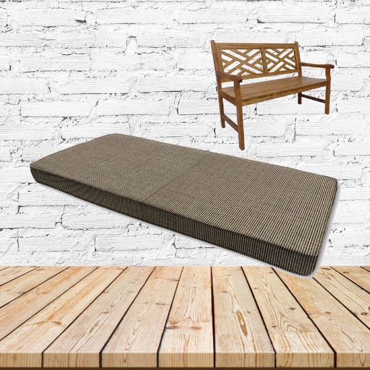 Sunbrella Canvas Flint Custom Outdoor Bench Cushion