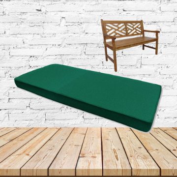 Sunbrella Canvas Forrest Green Custom Outdoor Bench Cushions