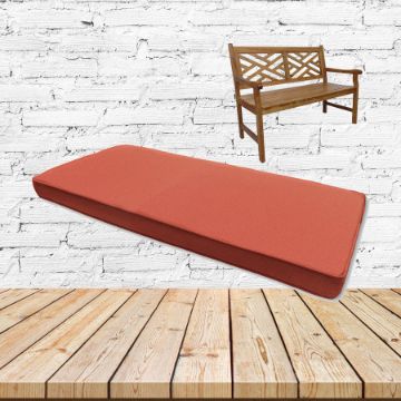 Sunbrella Canvas Melon Custom Outdoor Bench Cushions