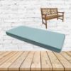 Sunbrella Canvas Mineral Blue Custom Outdoor Bench Cushions