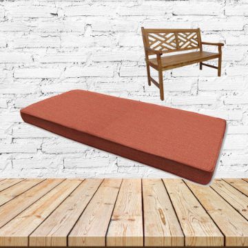 Sunbrella Canvas Persimmon Outdoor Bench Cushion