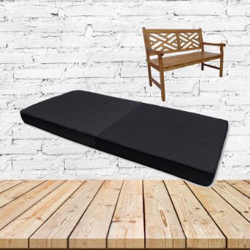 Sunbrella Canvas Raven Outdoor Bench Cushion