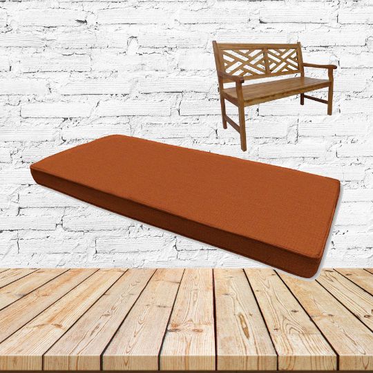 Sunbrella Canvas Rust Outdoor Bench Cushion