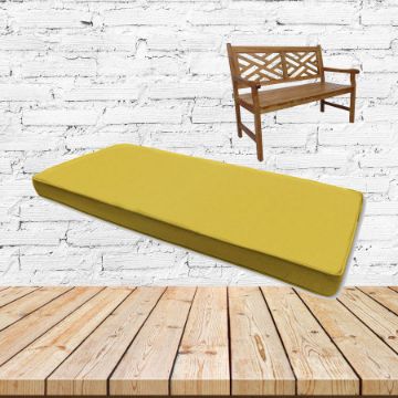Sunbrella Canvas Sunflower Outdoor Bench Cushion