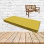 Sunbrella Canvas Sunflower Outdoor Bench Cushion