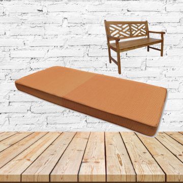 Sunbrella Canvas Tangerine Outdoor Bench Cushion