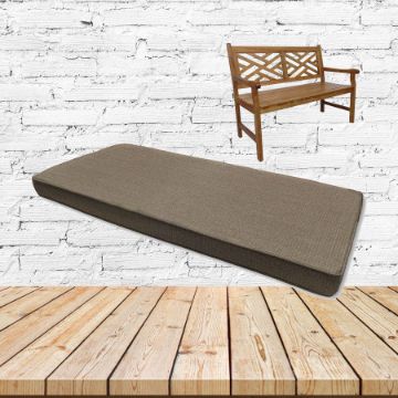 Sunbrella Canvas Taupe Outdoor Bench Cushion