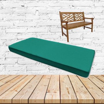 Sunbrella Canvas Teal Outdoor Bench Cushion