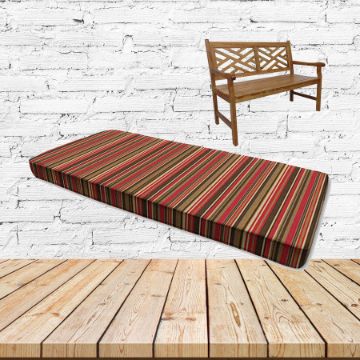 Sunbrella Dorsett Cherry Outdoor Bench Cushions
