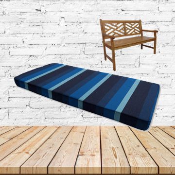 Sunbrella Gateway Indigo Outdoor Bench Cushions
