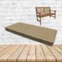 Sunbrella Linen Sesame Outdoor Bench Cushion
