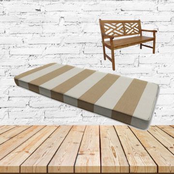 Sunbrella Maxim Heather Beige Outdoor Bench Cushions