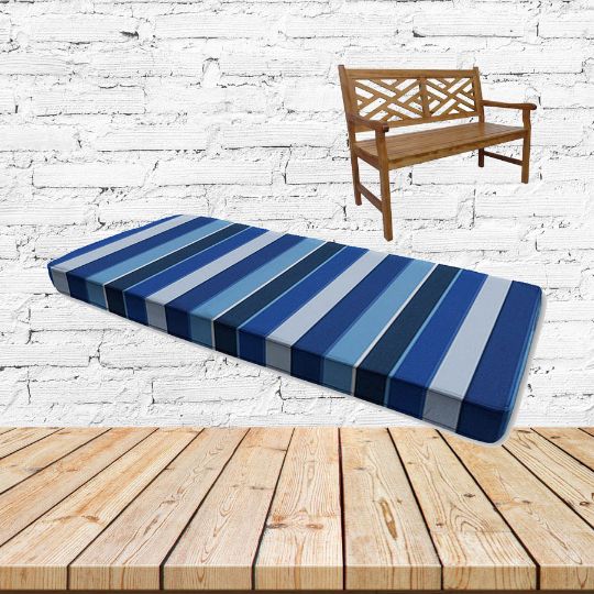 Sunbrella Milano Cobalt Outdoor Bench Cushions