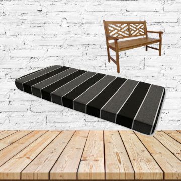 Sunbrella Peyton Granite Outdoor Bench Cushions