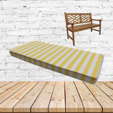 Sunbrella Sail Away Sunflower Outdoor Bench Cushions