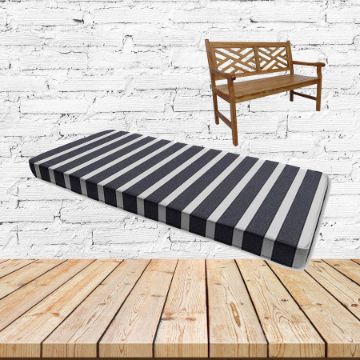 Sunbrella Shore Navy Outdoor Bench Cushions