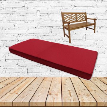 Sunbrella Spectrum Cherry Outdoor Bench Cushion