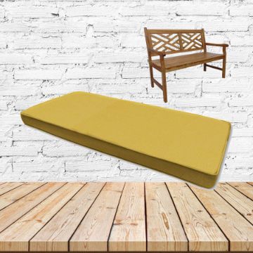 Sunbrella Spectrum Daffodil Outdoor Bench Cushion