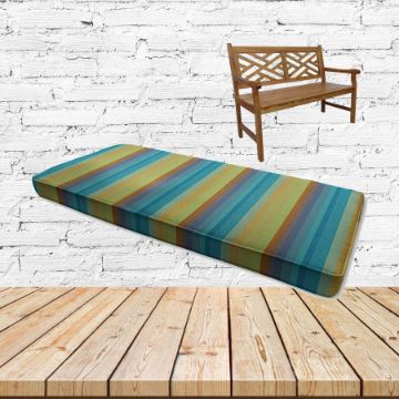Sunbrella Astoria Lagoon Outdoor Bench Cushion