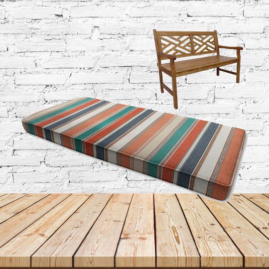 Ascend Tropical Sunbrella Fabric Patio Dining Chair Seat Cushion