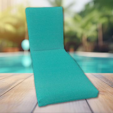 Classic Universal Chaise Lounge Cushions | Sunbrella Canvas Aruba Fabric | 3 Sizes