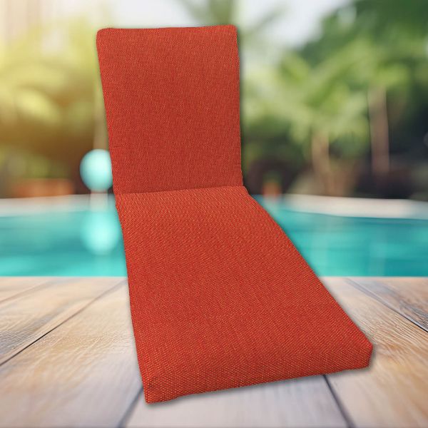Classic Universal Chaise Lounge Cushions | Sunbrella Canvas Brick Fabric | 3 Sizes