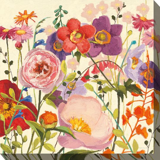 Spring Frolic - 24" x 24" Outdoor Canvas Wall Art | Weatherproof & UV-Resistant