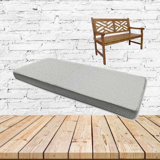 Crete Cloud Sunbrella Fabric Patio Dining Chair Seat Cushion