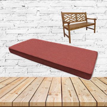 Heritage Scarlet Sunbrella Fabric Patio Dining Chair Seat Cushion