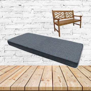 Piazza Denim Sunbrella Fabric Patio Dining Chair Seat Cushion
