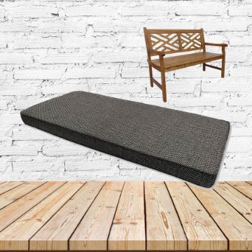 Piazza Graphite Sunbrella Fabric Patio Dining Chair Seat Cushion