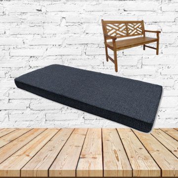 Piazza Indigo Sunbrella Fabric Patio Dining Chair Seat Cushion