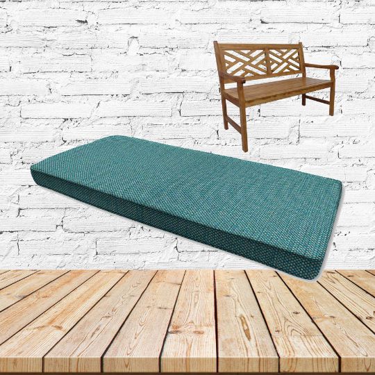 Piazza Lagoon Sunbrella Fabric Patio Dining Chair Seat Cushion