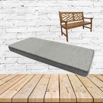 Piazza Pebble Sunbrella Fabric Patio Dining Chair Seat Cushion