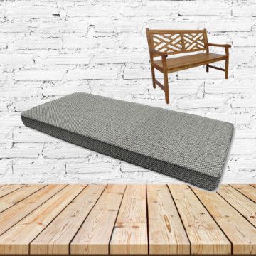 Piazza Stone Sunbrella Fabric Patio Dining Chair Seat Cushion