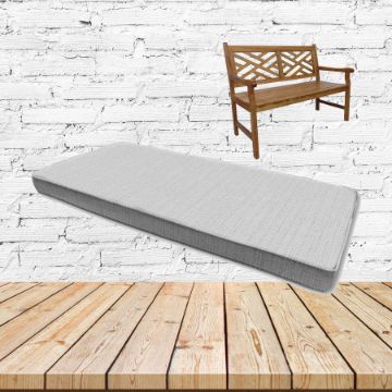 Piazza White Sunbrella Fabric Patio Dining Chair Seat Cushion