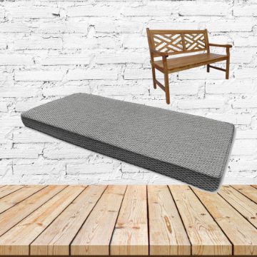 Pique Ash Sunbrella Fabric Patio Dining Chair Seat Cushion