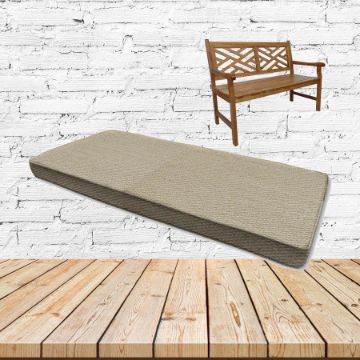 Pique Sand Sunbrella Fabric Patio Dining Chair Seat Cushion