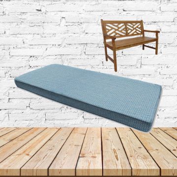 Pique Sky Sunbrella Fabric Patio Dining Chair Seat Cushion