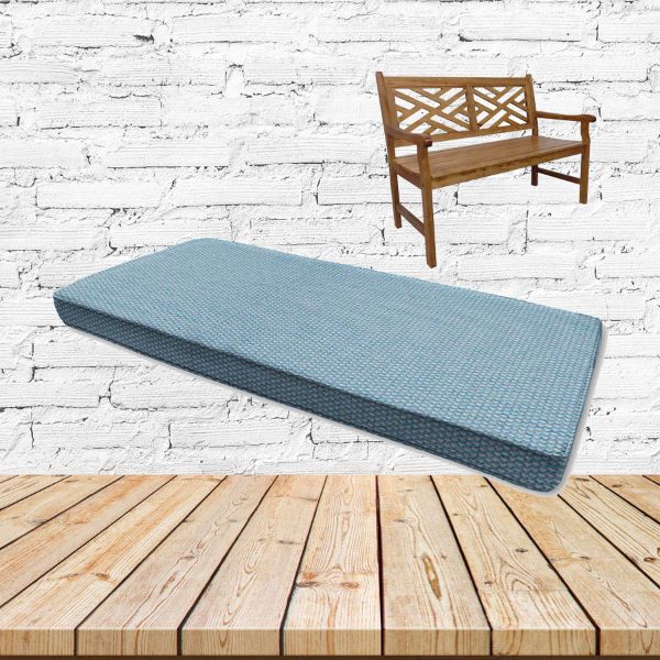Pique Sky Sunbrella Fabric Patio Dining Chair Seat Cushion