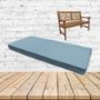 Pique Sky Sunbrella Fabric Patio Dining Chair Seat Cushion