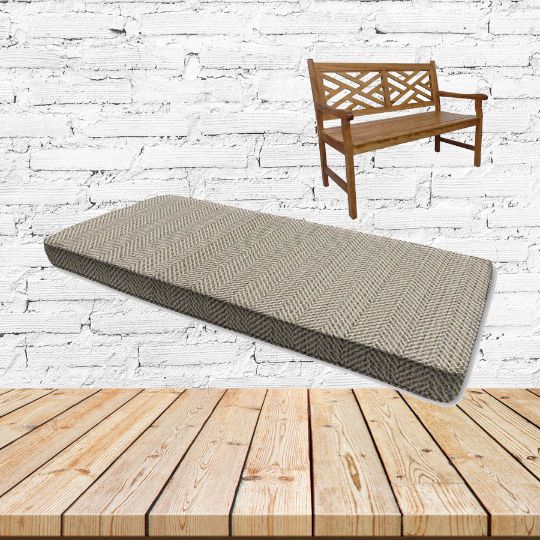 Posh Ash Sunbrella Fabric Patio Dining Chair Seat Cushion
