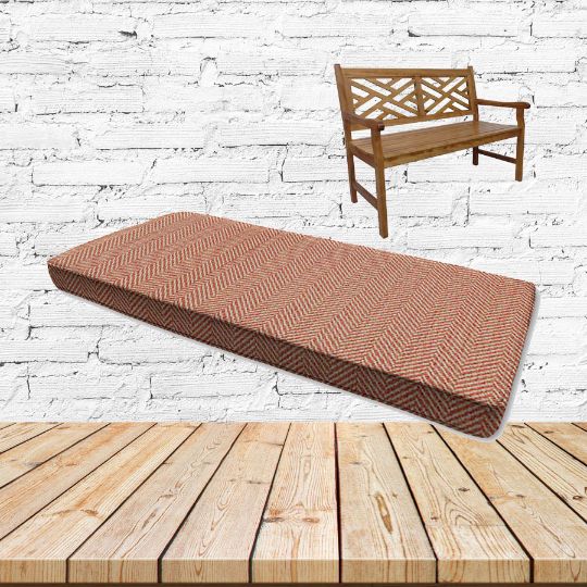 Posh Coral Sunbrella Fabric Patio Dining Chair Seat Cushion