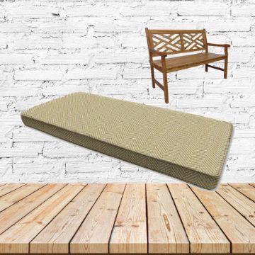 Posh Oat Sunbrella Fabric Patio Dining Chair Seat Cushion