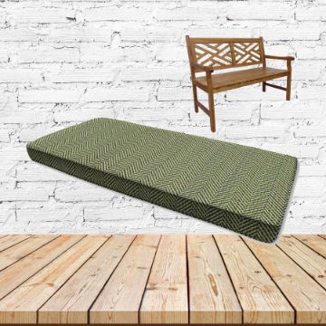 Posh Shamrock Sunbrella Fabric Patio Dining Chair Seat Cushion