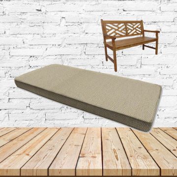 Posh Shitake Sunbrella Fabric Patio Dining Chair Seat Cushion