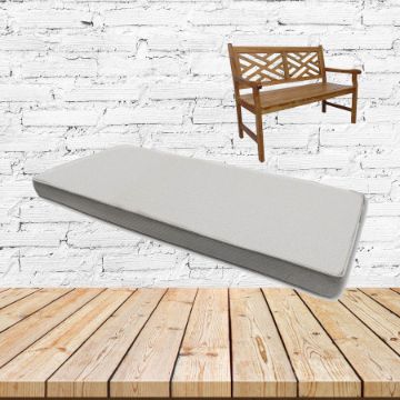 Posh Snow Sunbrella Fabric Patio Dining Chair Seat Cushion