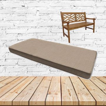 Remix Camel Sunbrella Fabric Patio Dining Chair Seat Cushion